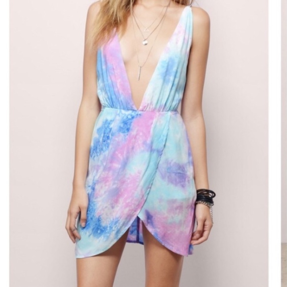 Tie Dye Deep V Top